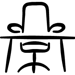 Office Chair Table 1 Icon from Freehand Set