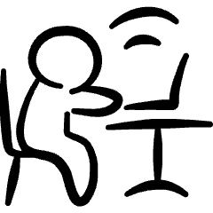 Office Work Wireless Icon from Freehand Set