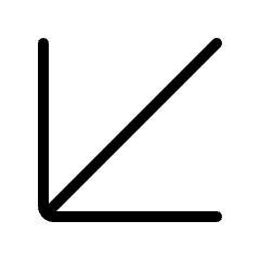 Arrow Corner Left Icon from Ultimate Light Set