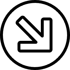 Arrow Thick Circle Bottom Right Corner 1 Icon from Ultimate Light Set