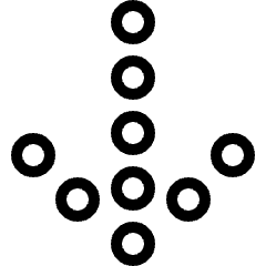 Arrow Thick Dot Down Icon from Ultimate Light Set