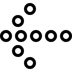 Arrow Thick Dot Left Icon from Ultimate Light Set