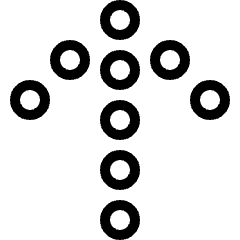 Arrow Thick Dot Up Icon from Ultimate Light Set