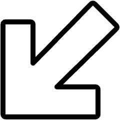 Arrow Thick Left Bottom Corner 1 Icon from Ultimate Light Set