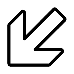 Arrow Thick Left Bottom Corner 3 Icon from Ultimate Light Set