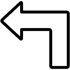 Diagram Arrow Corner Point Left Icon from Ultimate Light Set