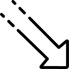 Diagram Arrow Dash Corner Right Down Icon from Ultimate Light Set
