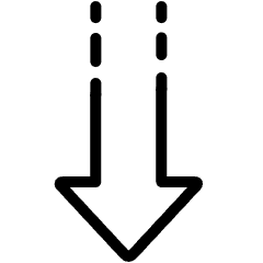 Diagram Arrow Dash Down 1 Icon from Ultimate Light Set