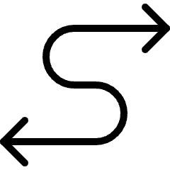 Diagram Curvy Both Direction Icon from Ultimate Light Set