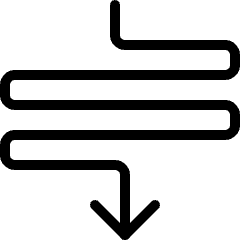 Diagram Snake Arrow Icon from Ultimate Light Set