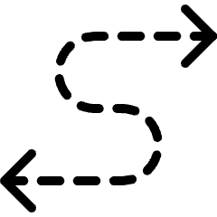 Diagram Wave Both Direction Icon from Ultimate Light Set