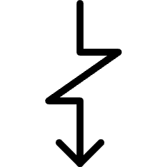 Diagram Zig Zag Fall Icon from Ultimate Light Set