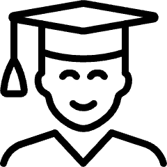 People Man Graduate Icon from Ultimate Light Set