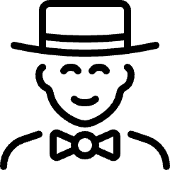 Professions Man Magician Icon from Ultimate Light Set