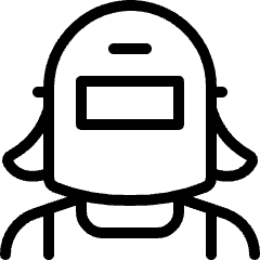 Professions Woman Welder Icon from Ultimate Light Set