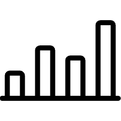 Analytics Bars Icon from Ultimate Light Set