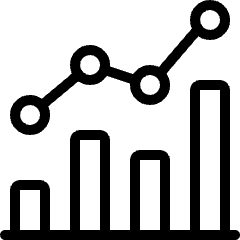 Analytics Graph Bar Icon from Ultimate Light Set