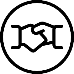 Business Deal Handshake Circle Icon from Ultimate Light Set