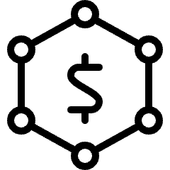 Cash Molecule Icon from Ultimate Light Set