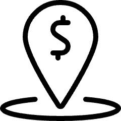 Cash Pin Radius Icon from Ultimate Light Set