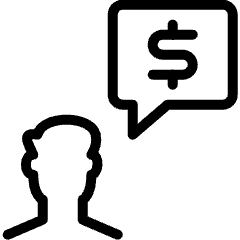 Profile Man Cash Message Icon from Ultimate Light Set
