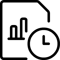 Data File Bars Clock Icon from Ultimate Light Set