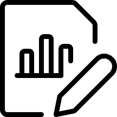 Data File Bars Edit Icon from Ultimate Light Set