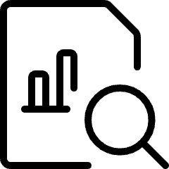 Data File Bars Search Icon from Ultimate Light Set