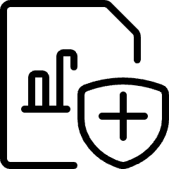 Data File Bars Shield Icon from Ultimate Light Set