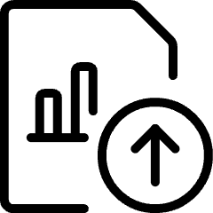 Data File Bars Upload Icon from Ultimate Light Set