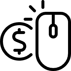 Monetization Mouse Icon from Ultimate Light Set