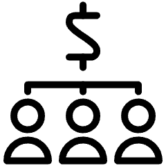 Monetization Team Icon from Ultimate Light Set