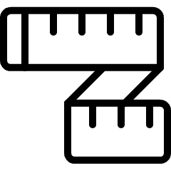 Clothes Design Tape Measure Icon from Ultimate Light Set