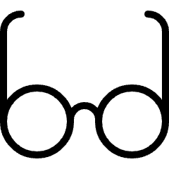 Glasses Retro Icon from Ultimate Light Set