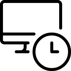 Monitor Clock Icon from Ultimate Light Set