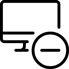 Monitor Subtract Icon from Ultimate Light Set