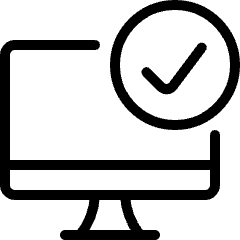 Desktop Monitor Approve Icon from Ultimate Light Set