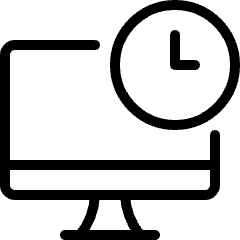 Desktop Monitor Clock Icon from Ultimate Light Set