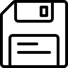 Floppy Disk Icon from Ultimate Light Set