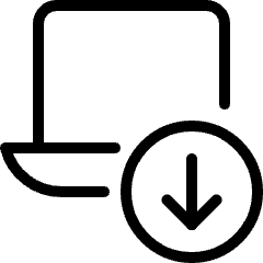 Laptop Download Icon from Ultimate Light Set