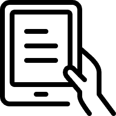 Kindle Hold Icon from Ultimate Light Set