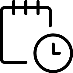 Notes Clock Icon from Ultimate Light Set