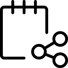 Notes Share Icon from Ultimate Light Set