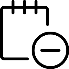Notes Subtract Icon from Ultimate Light Set