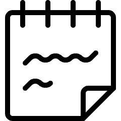 Notes Text Flip Icon from Ultimate Light Set