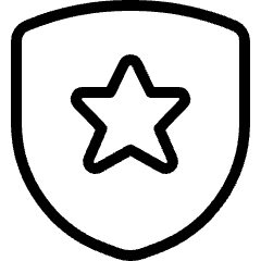 Protection Shield Star Icon from Ultimate Light Set