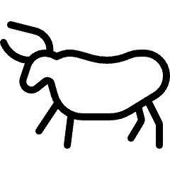 Primitive Symbols Bull Icon from Ultimate Light Set