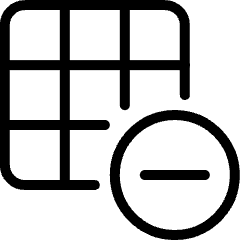 Layers Grid Subtract Icon from Ultimate Light Set