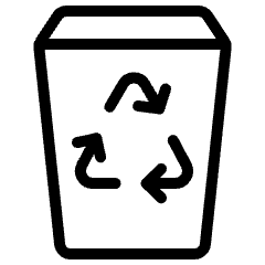 Recycling Trash Bin 1 Icon from Ultimate Light Set