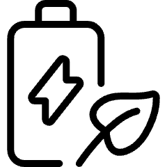 Renewable Energy Battery Leaf Icon from Ultimate Light Set